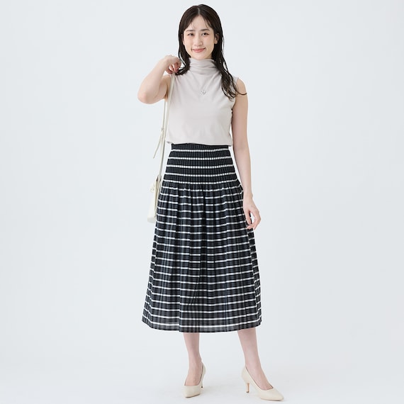 ウエストシャーリングチェックスカート (35113) 7枚目画像