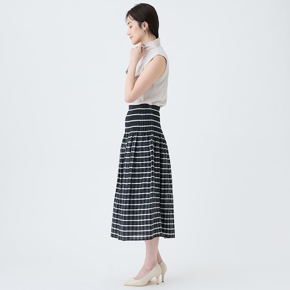 ウエストシャーリングチェックスカート (35113) 8枚目画像