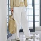 ストレッチサテンセミワイドパンツ　(25122) 1枚目画像