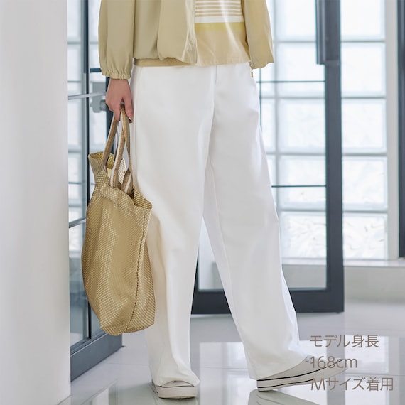 ストレッチサテンセミワイドパンツ (25122) 1枚目画像