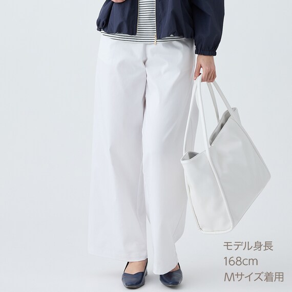 ストレッチサテンセミワイドパンツ (25122) 3枚目画像