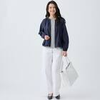 ストレッチサテンセミワイドパンツ (25122) 4枚目画像