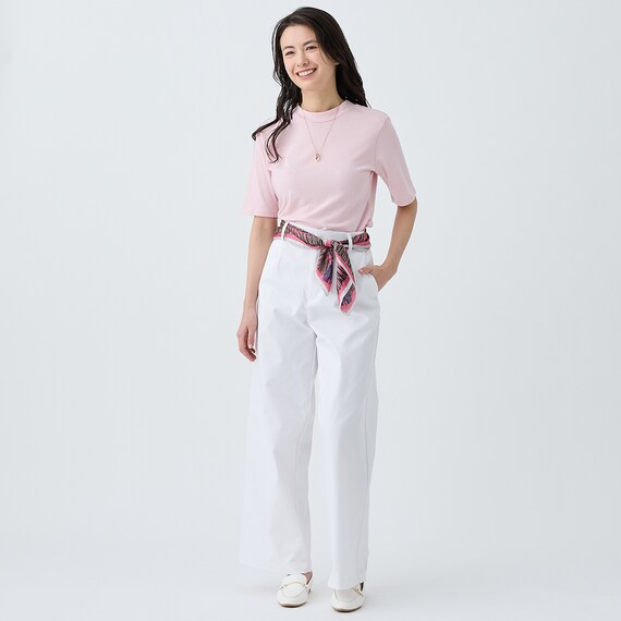 ストレッチサテンセミワイドパンツ　(25122) 8枚目画像