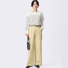 ストレッチサテンセミワイドパンツ (25122) 12枚目画像