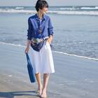 【ニトリネット先行販売】ストレッチサテンフロントタックハーフパンツ　(25123) 2枚目画像