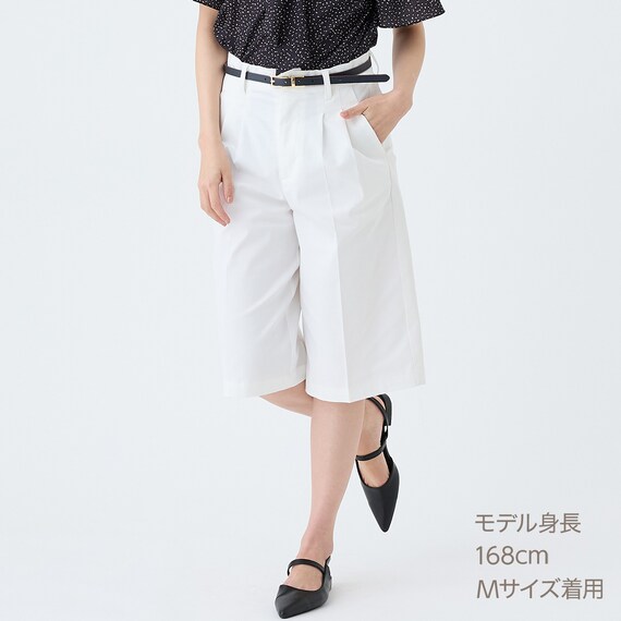 【ニトリネット先行販売】ストレッチサテンフロントタックハーフパンツ　(25123) 3枚目画像