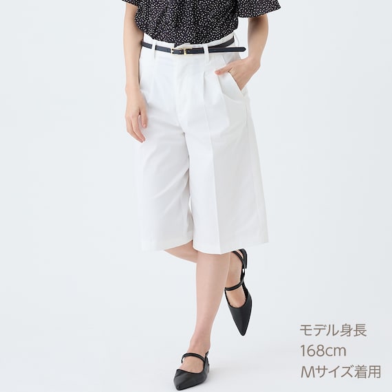 【ニトリネット先行販売】ストレッチサテンフロントタックハーフパンツ (25123) 3枚目画像