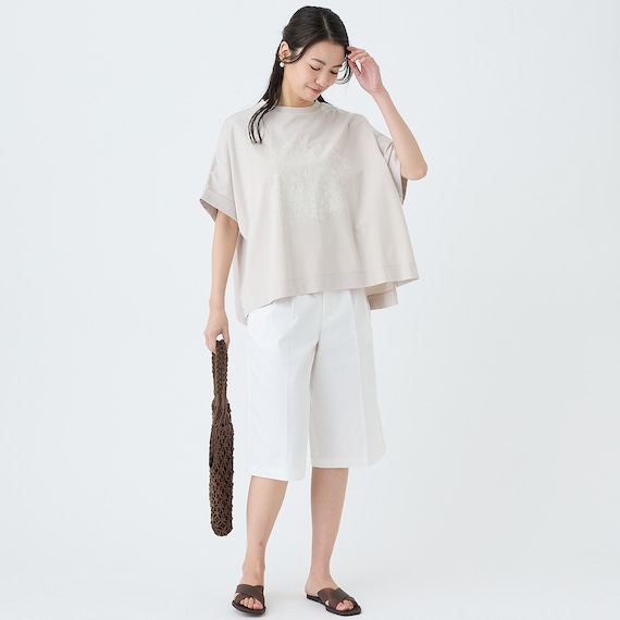 【ニトリネット先行販売】ストレッチサテンフロントタックハーフパンツ (25123) 13枚目画像