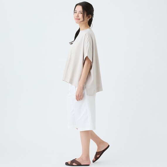 【ニトリネット先行販売】ストレッチサテンフロントタックハーフパンツ　(25123) 14枚目画像