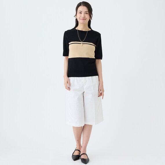 【ニトリネット先行販売】ストレッチサテンフロントタックハーフパンツ　(25123) 20枚目画像