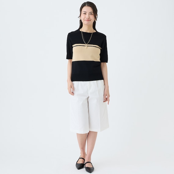 【ニトリネット先行販売】ストレッチサテンフロントタックハーフパンツ (25123) 20枚目画像