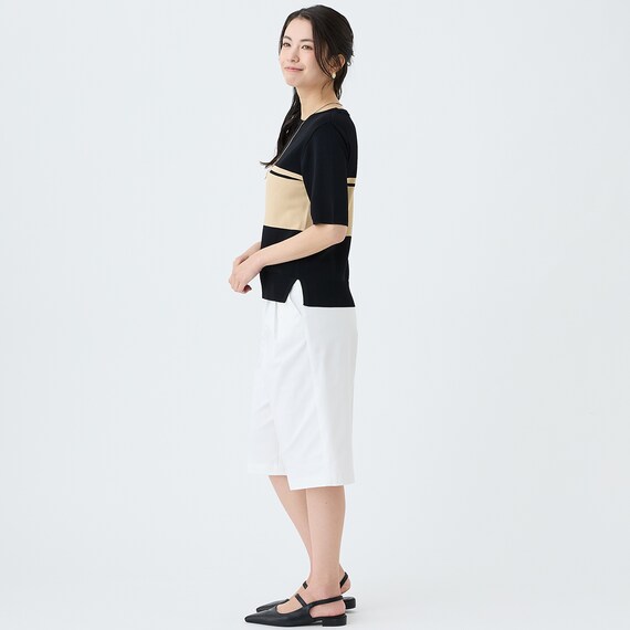 【ニトリネット先行販売】ストレッチサテンフロントタックハーフパンツ　(25123) 21枚目画像