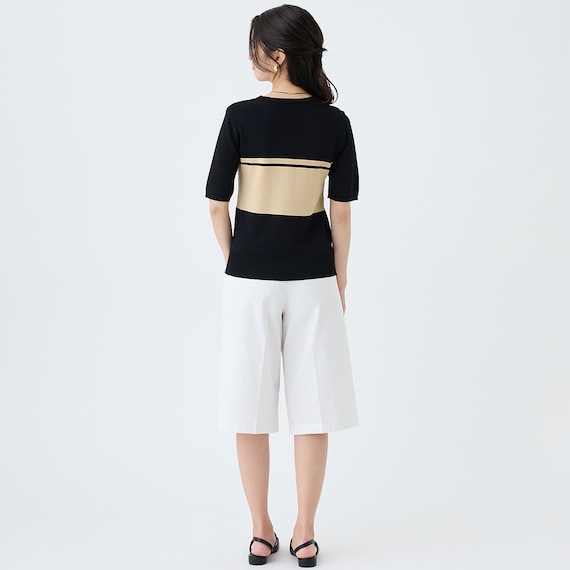 【ニトリネット先行販売】ストレッチサテンフロントタックハーフパンツ (25123) 22枚目画像