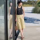 【ニトリネット先行販売】ストレッチサテンフロントタックハーフパンツ (25123) 24枚目画像