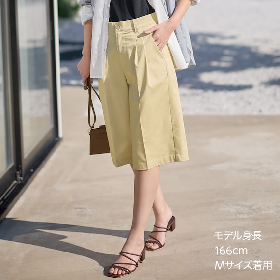 【ニトリネット先行販売】ストレッチサテンフロントタックハーフパンツ (25123) 25枚目画像