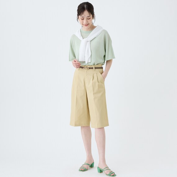 【ニトリネット先行販売】ストレッチサテンフロントタックハーフパンツ　(25123) 28枚目画像