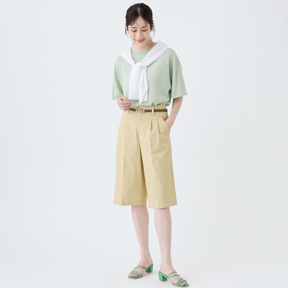 【ニトリネット先行販売】ストレッチサテンフロントタックハーフパンツ (25123) 28枚目画像