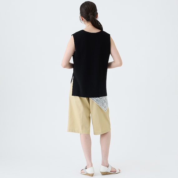 【ニトリネット先行販売】ストレッチサテンフロントタックハーフパンツ (25123) 34枚目画像