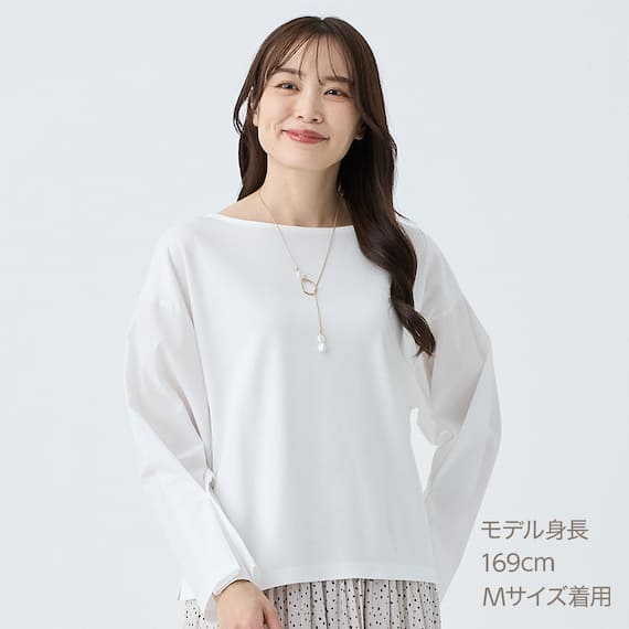 袖布帛2wayプルオーバー (65110) 5枚目画像