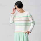 配色ボーダーニットプルオーバー (75103) 3枚目画像