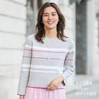 配色ボーダーニットプルオーバー (75103) 7枚目画像