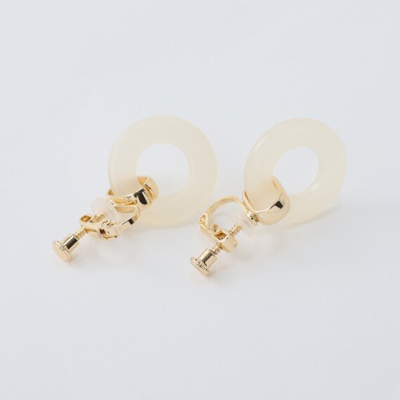 ラウンドデザインイヤリング　(95136) 4枚目画像