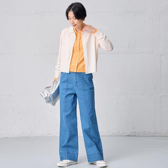 ポロ襟ニットカーディガン (85104) 2枚目画像