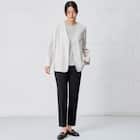 麻調ライトノーカラーVネックジャケット (15109) 7枚目画像