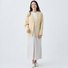 麻調ライトノーカラーＶネックジャケット　(15109) 9枚目画像