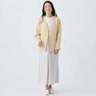 麻調ライトノーカラーVネックジャケット (15109) 9枚目画像