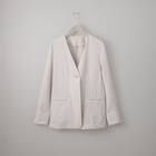 麻調ライトノーカラーＶネックジャケット　(15109) 12枚目画像