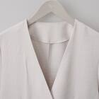 麻調ライトノーカラーＶネックジャケット　(15109) 16枚目画像