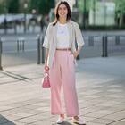 麻調ライト半袖テーラードジャケット　(15110) 2枚目画像