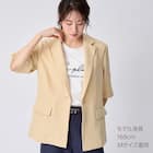 麻調ライト半袖テーラードジャケット (15110) 5枚目画像