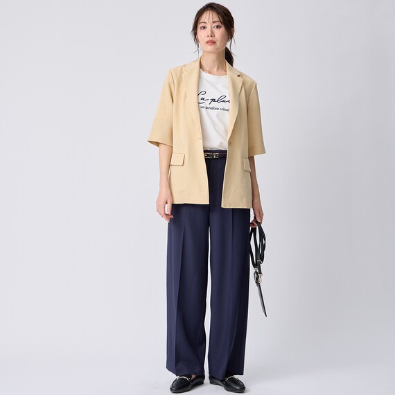 麻調ライト半袖テーラードジャケット　(15110) 6枚目画像