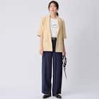 麻調ライト半袖テーラードジャケット (15110) 6枚目画像