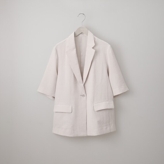 麻調ライト半袖テーラードジャケット　(15110) 9枚目画像