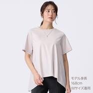 艶やかシルケット布帛切り替えプルオーバー　(65112)