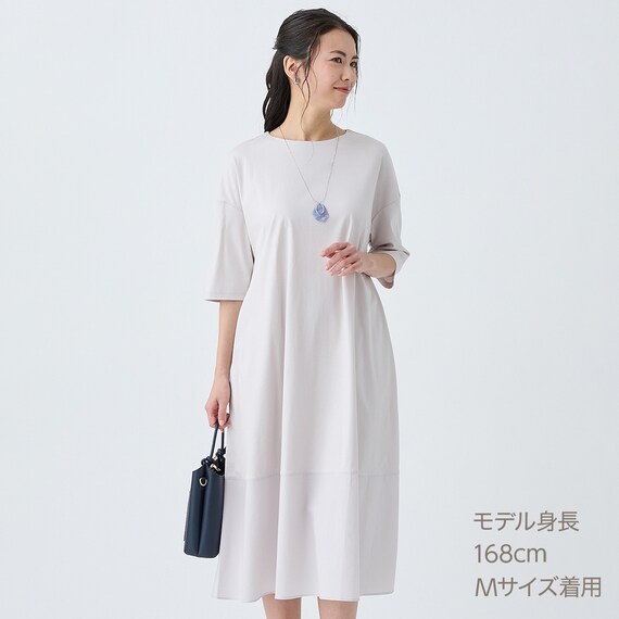 艶やかシルケット布帛切り替えワンピース (45107) 1枚目画像