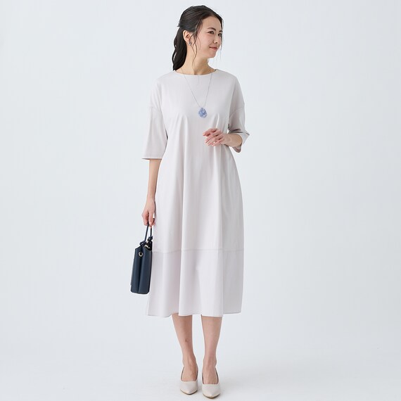 艶やかシルケット布帛切り替えワンピース　(45107) 2枚目画像