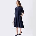 艶やかシルケット布帛切り替えワンピース (45107) 6枚目画像