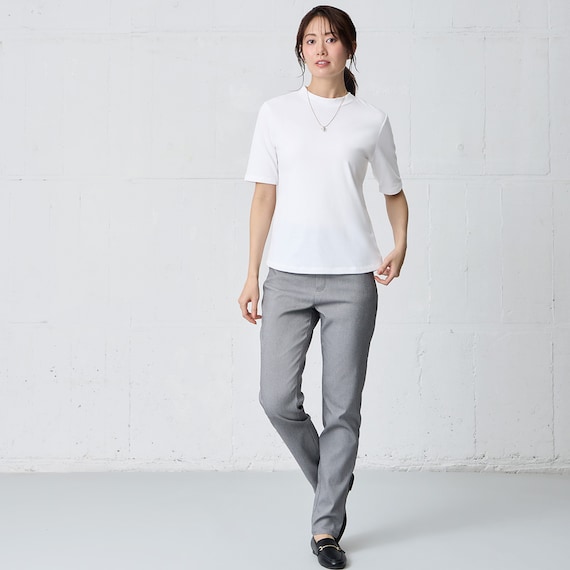 ベーシックモックネック半袖Tシャツ (65118) 2枚目画像