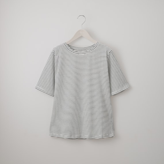 ベーシックボーダーボートネック半袖Tシャツ (65122) 10枚目画像