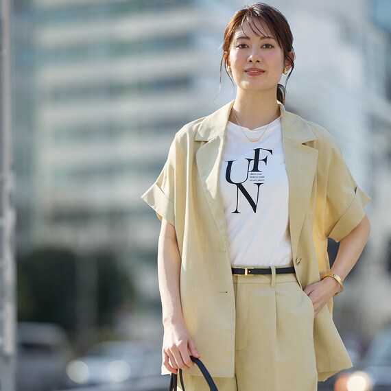 接触冷感綿スラブグラフィックロゴプルオーバー (65109) 5枚目画像