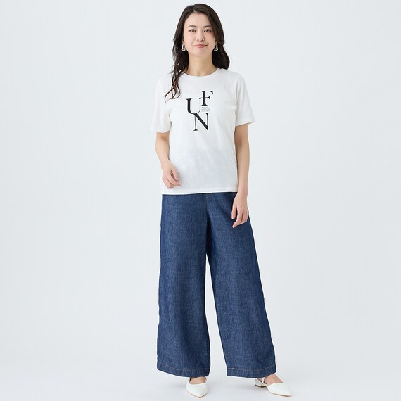 接触冷感綿スラブグラフィックロゴプルオーバー　(65109) 8枚目画像