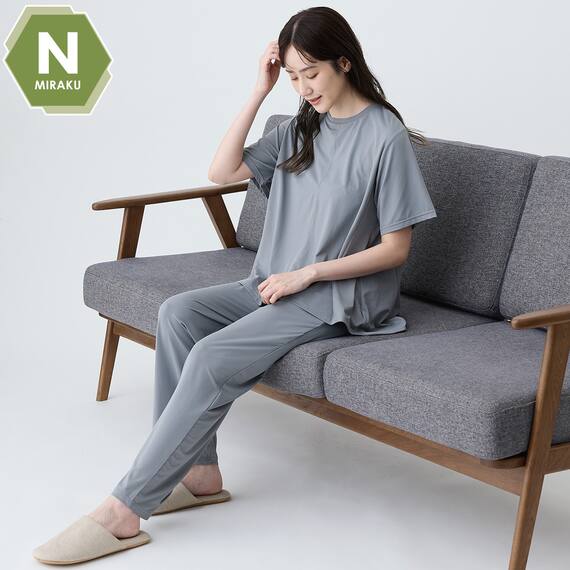 Ｎミラクストレートパンツ　(Z5111)　着るだけで疲労回復リカバリーウェア 3枚目画像