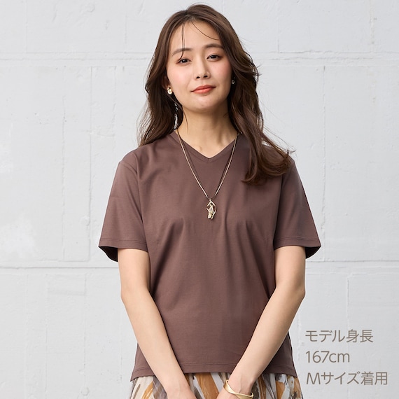 【ニトリネット先行販売】なめらかコットンVネックプルオーバー (65113) 7枚目画像