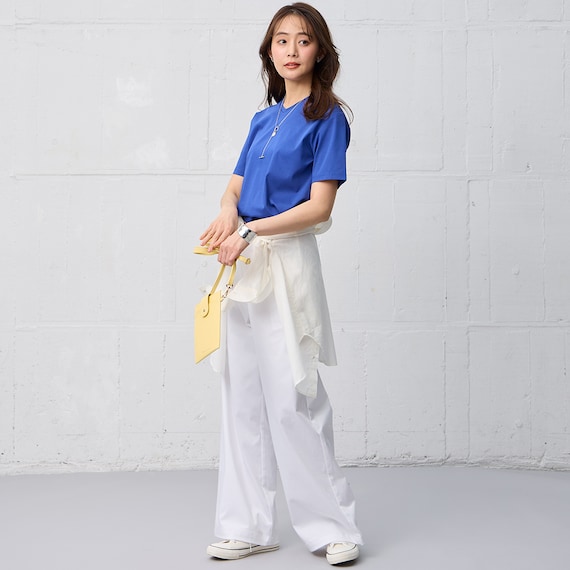 【ニトリネット先行販売】なめらかコットンVネックプルオーバー (65113) 13枚目画像