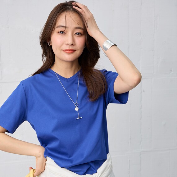 【ニトリネット先行販売】なめらかコットンＶネックプルオーバー　(65113) 16枚目画像