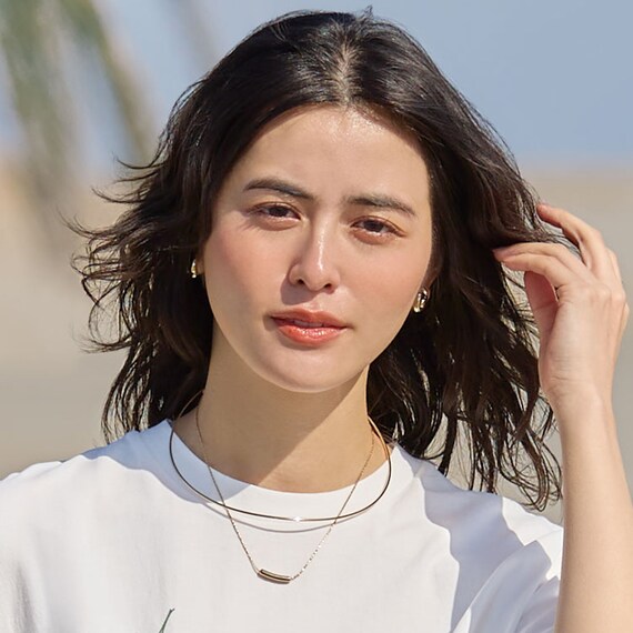 シンプルモチーフワイヤーネックレス　(95153) 5枚目画像